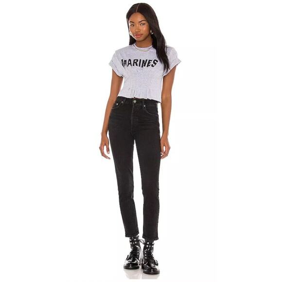 Agolde Nico Jean black size 26 Compilation Wash Stretch High Rise Straight Leg - Picture 4 of 10